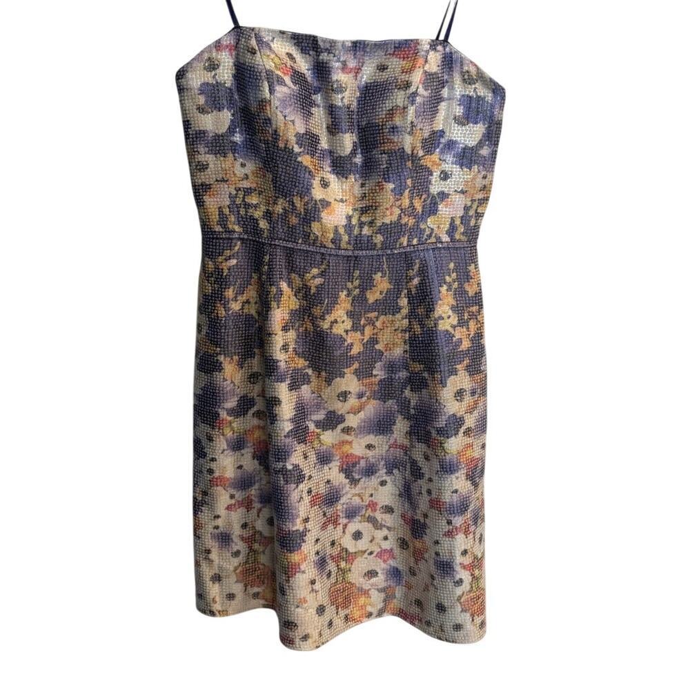 Adrianna Papell Size 6 Strapless Floral